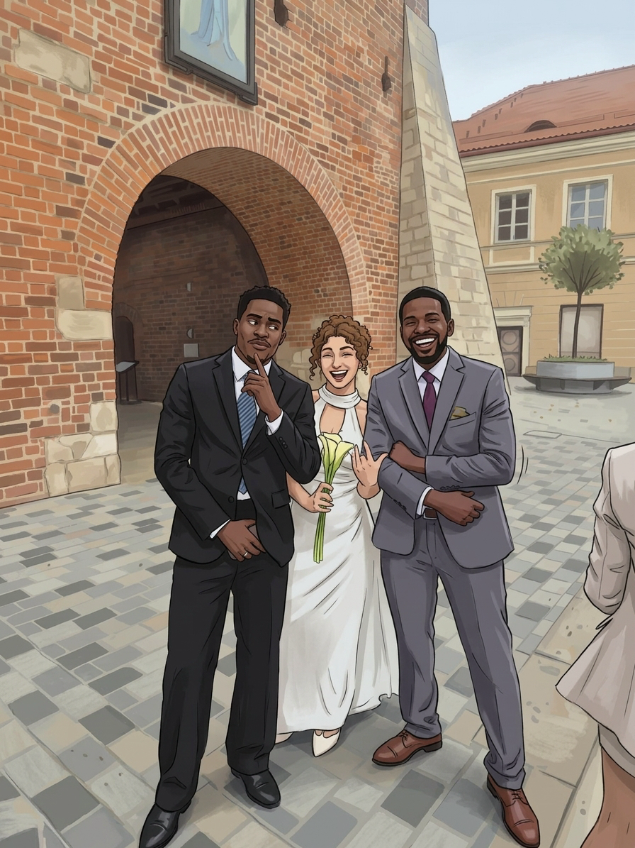 Illustrated memory of Todimu, Maja and their friends